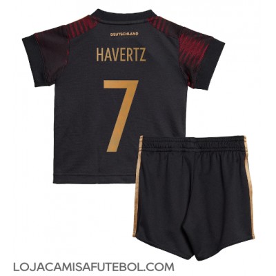 Camisa de Futebol Alemanha Kai Havertz #7 Equipamento Secundário Infantil Mundo 2022 Manga Curta (+ Calças curtas)